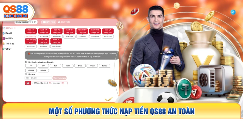 Một số phương thức nạp tiền QS88 an toàn